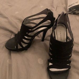 Chinese Laundry Black Strappy Heals